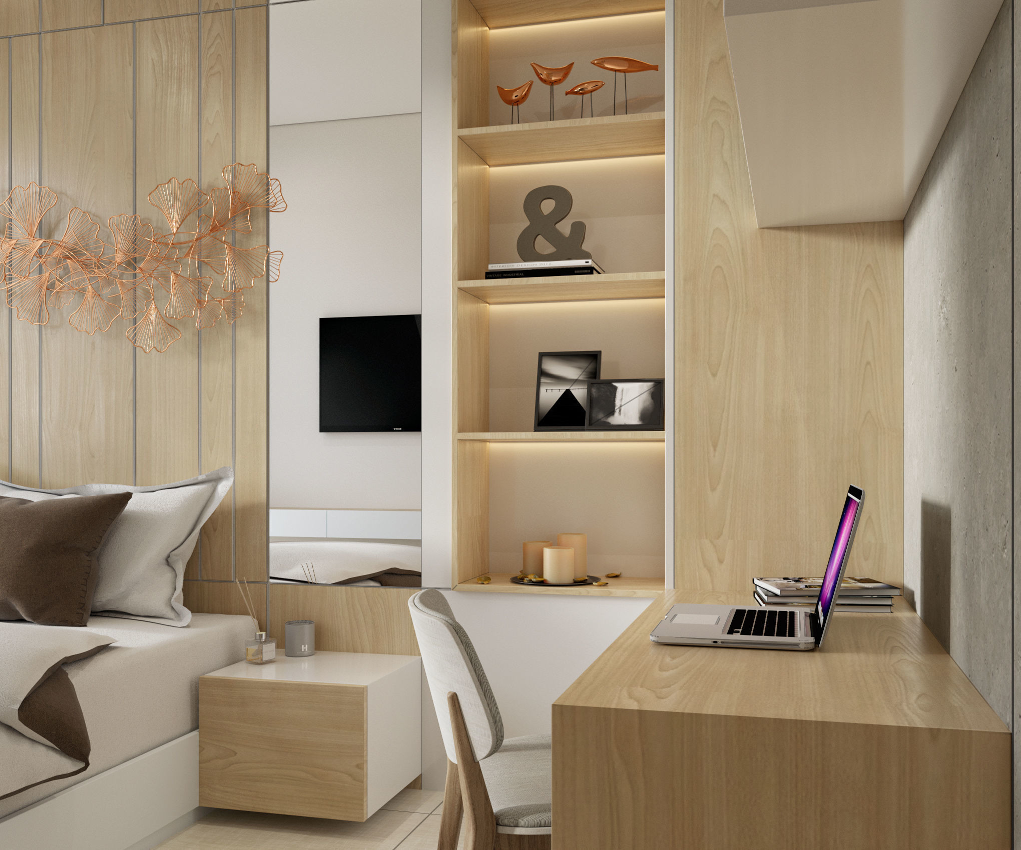 VISUALWORKS - BEDROOM SCENE - VRAY 5 FOR SKETCHUP 3D model_3