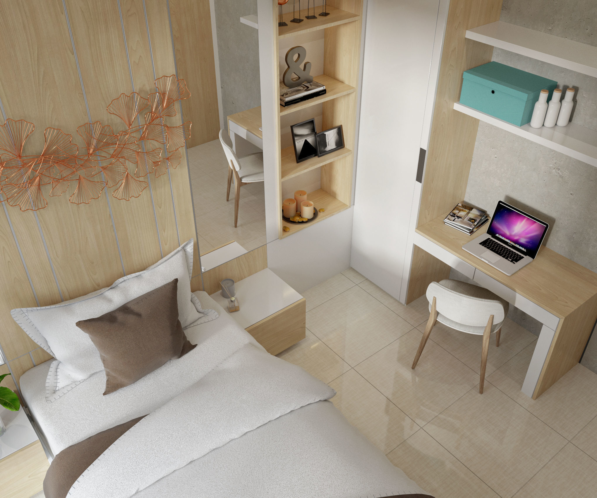 VISUALWORKS - BEDROOM SCENE - VRAY 5 FOR SKETCHUP 3D model_2