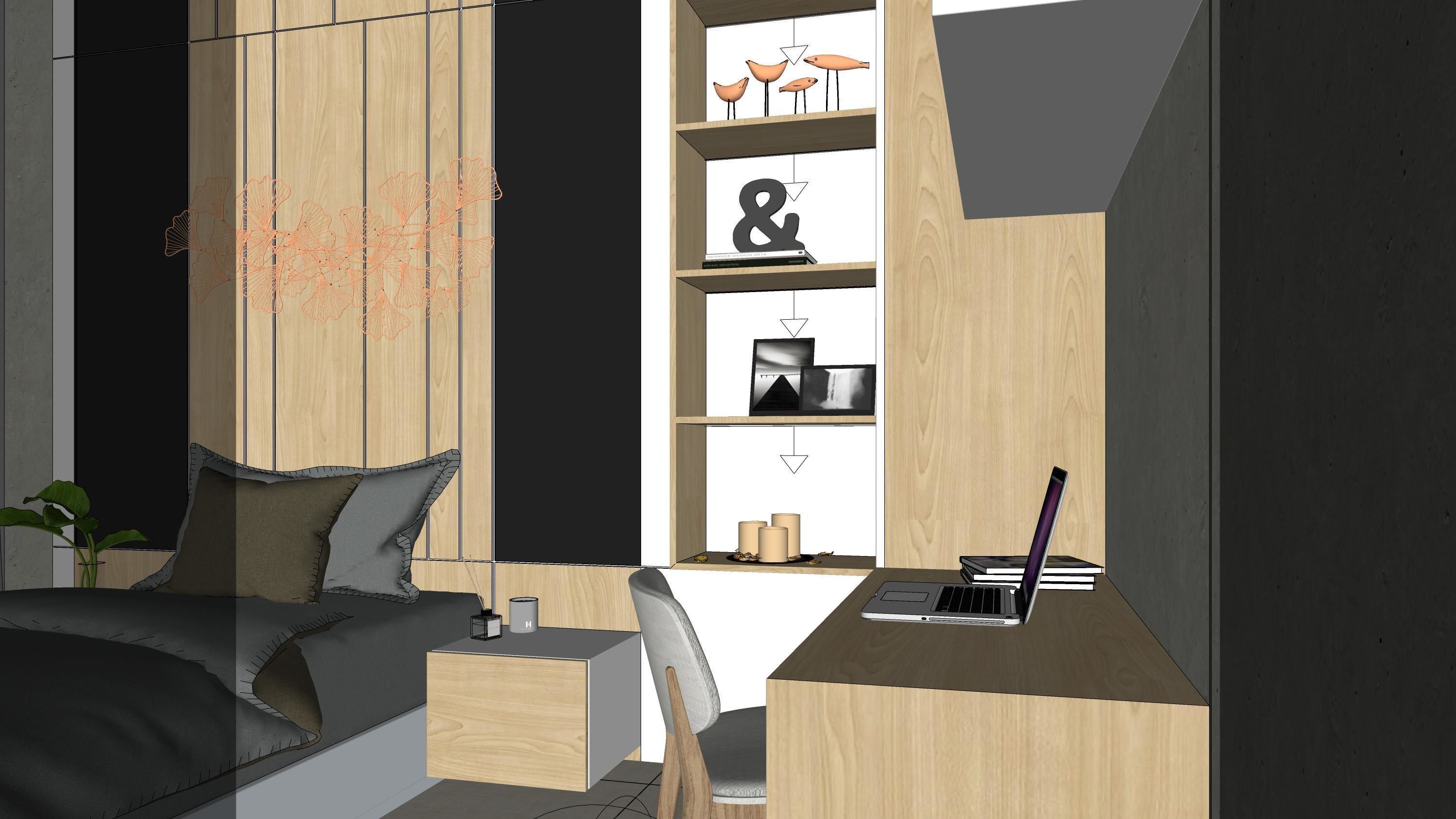 VISUALWORKS - BEDROOM SCENE - VRAY 5 FOR SKETCHUP 3D model_7