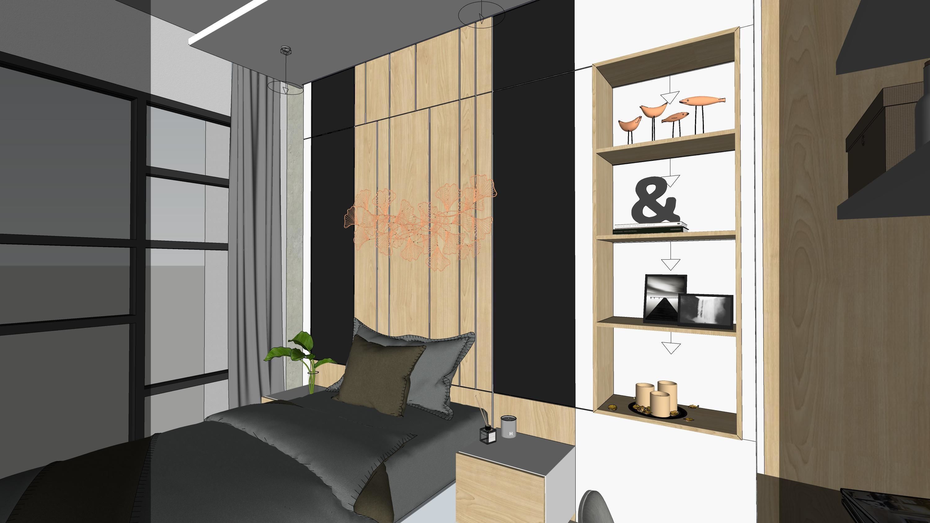 VISUALWORKS - BEDROOM SCENE - VRAY 5 FOR SKETCHUP 3D model_10