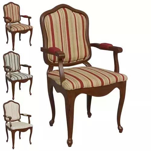 Classic chair with armrests 02