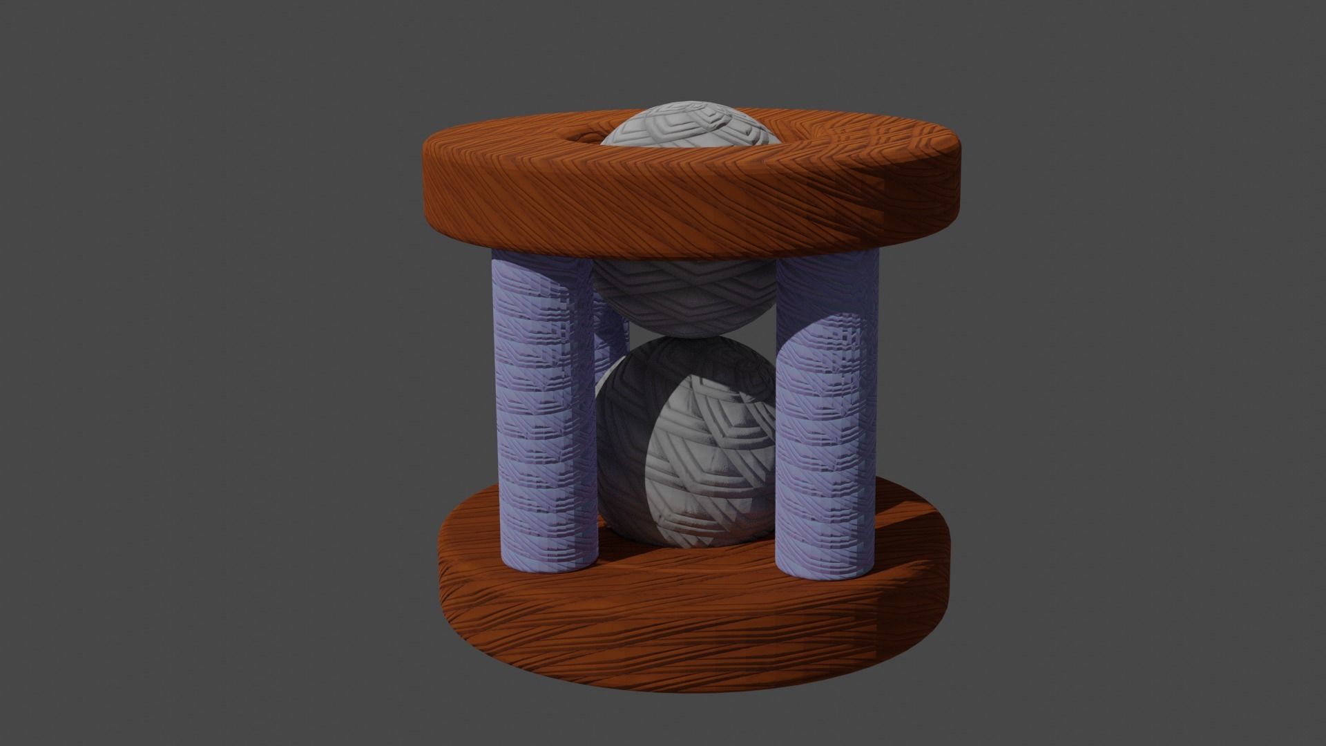 balltime hourglass with ball inside Free low-poly 3D model_2