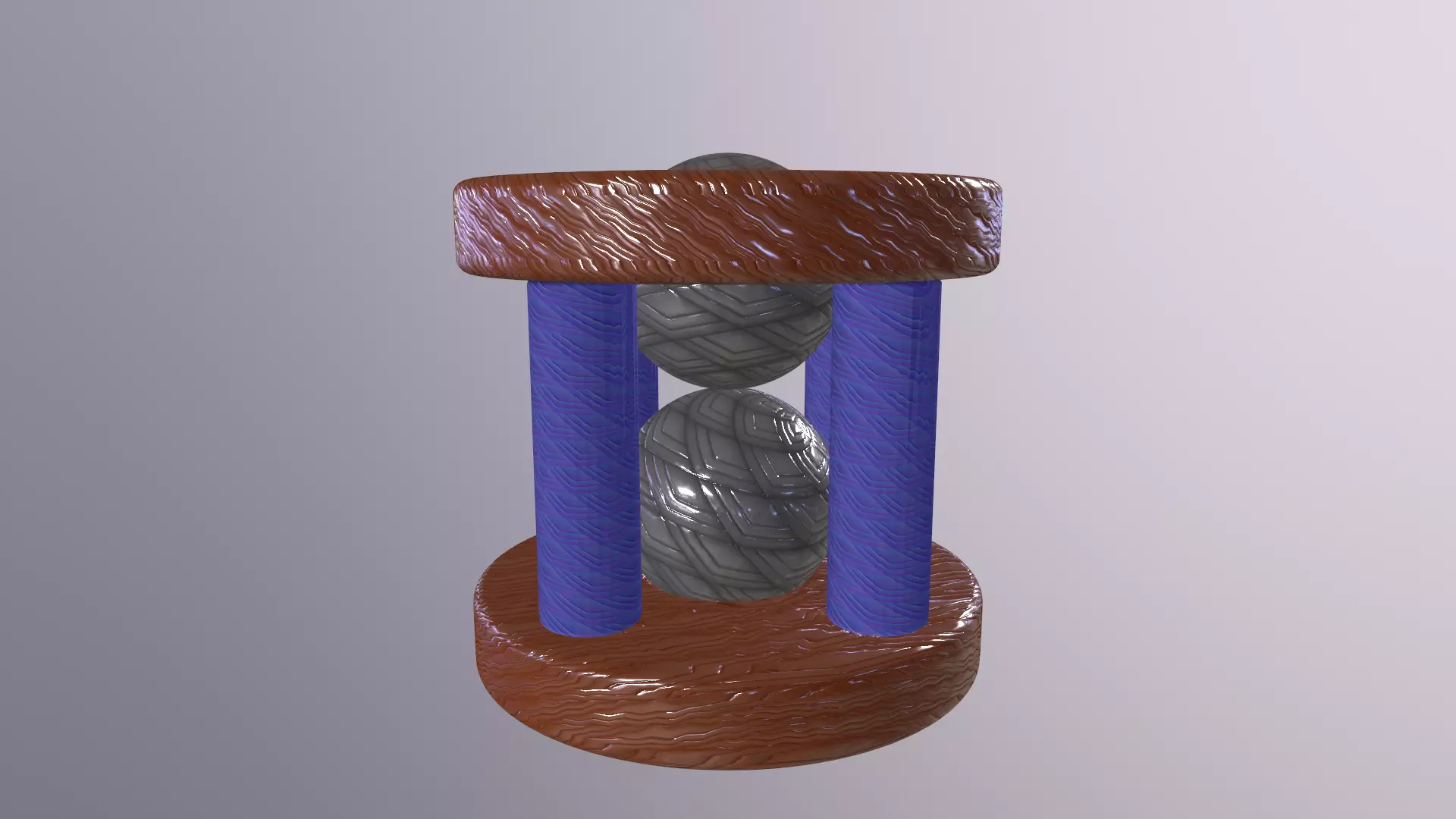 balltime hourglass with ball inside Free low-poly 3D model_0