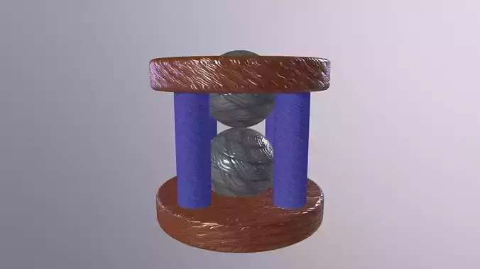 balltime hourglass with ball inside Free low-poly 3D model