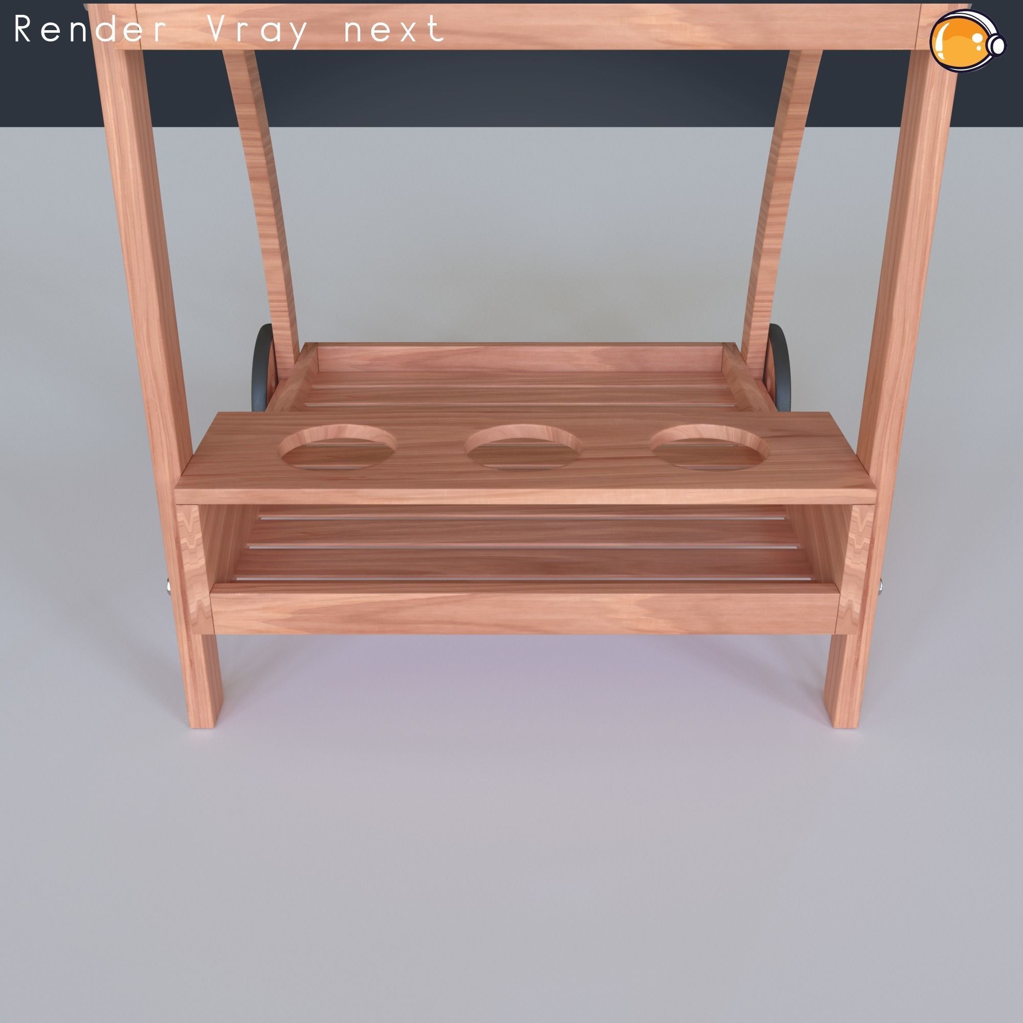 Bar Serving Cart 02 PBR 3D MODEL 3D model_3