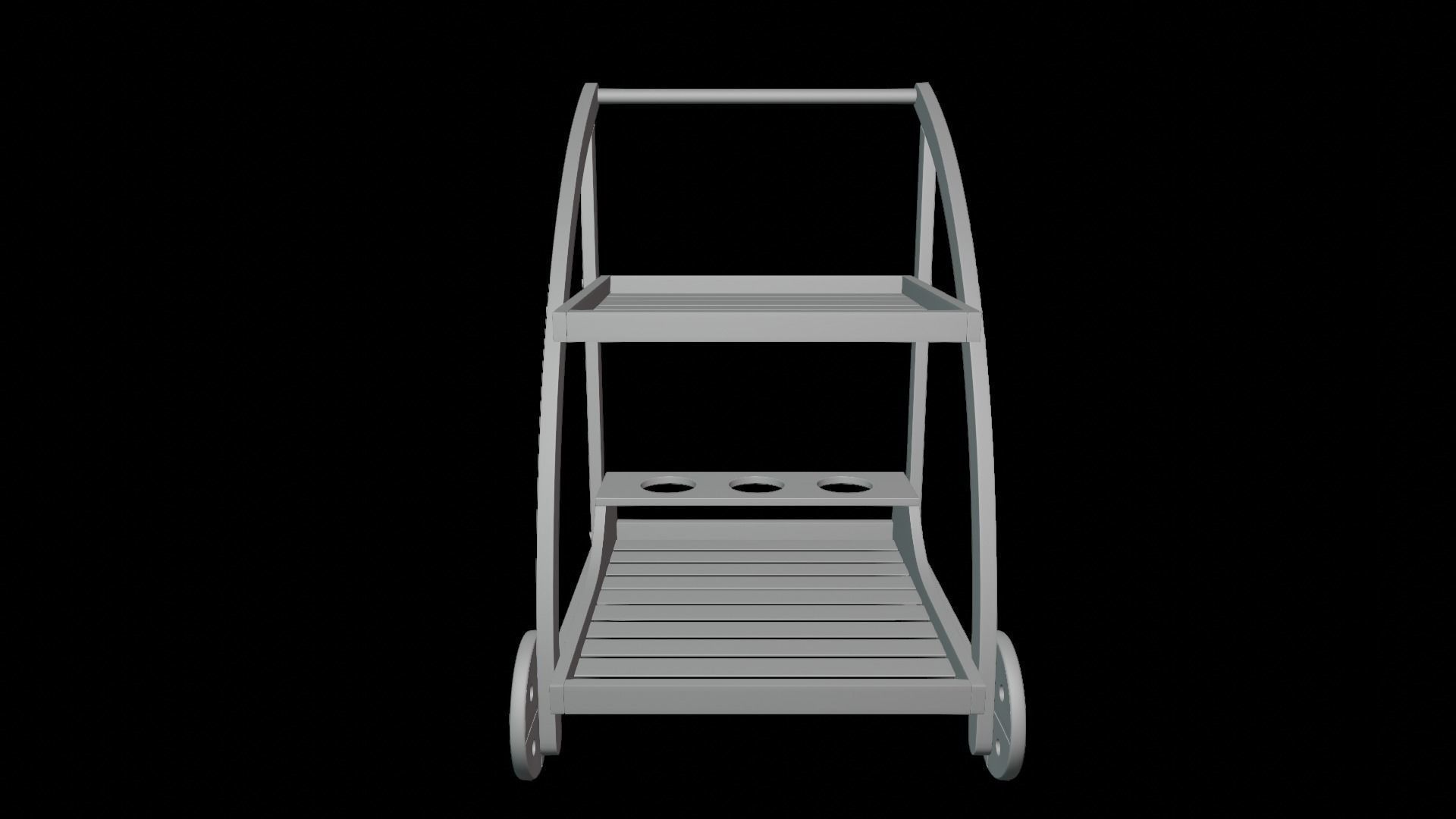 Bar Serving Cart 02 PBR 3D MODEL 3D model_21