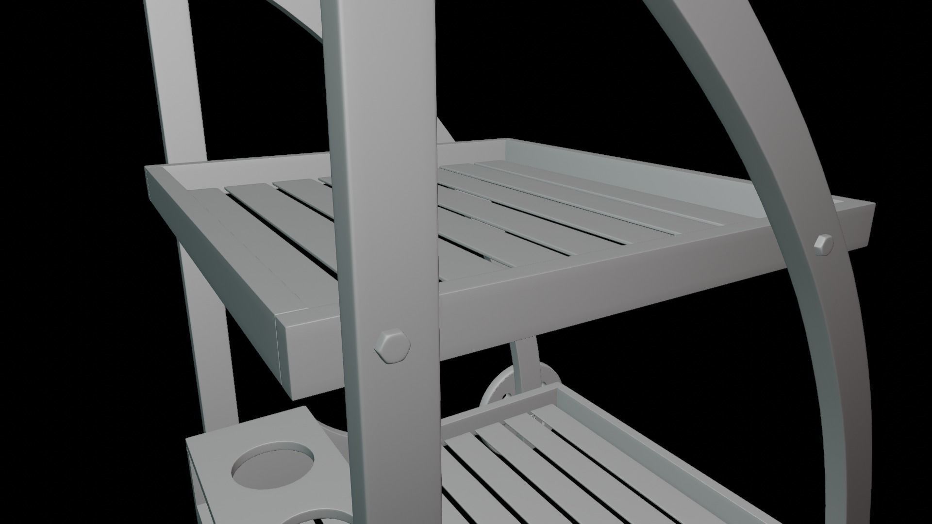 Bar Serving Cart 02 PBR 3D MODEL 3D model_22