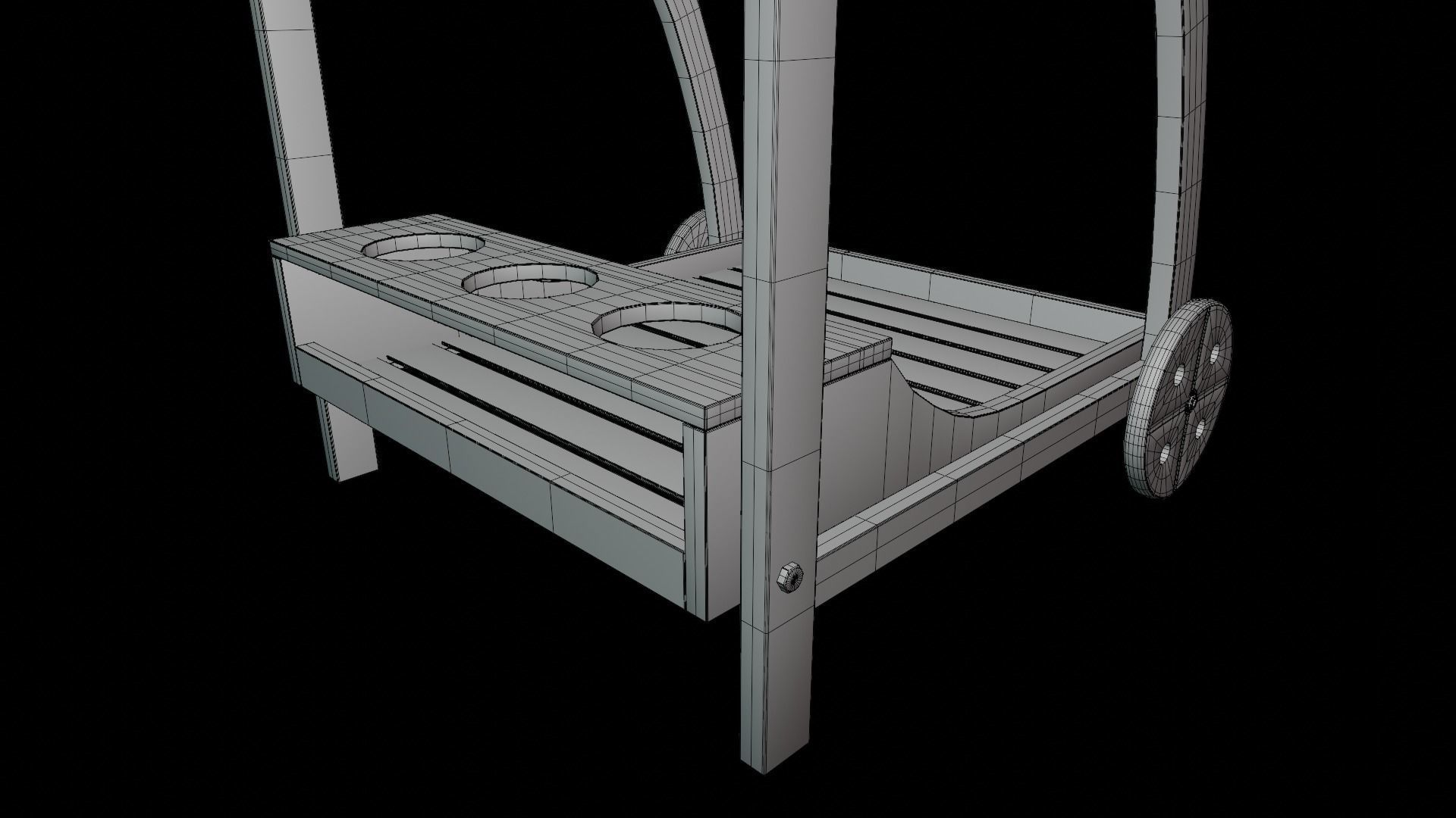 Bar Serving Cart 02 PBR 3D MODEL 3D model_15