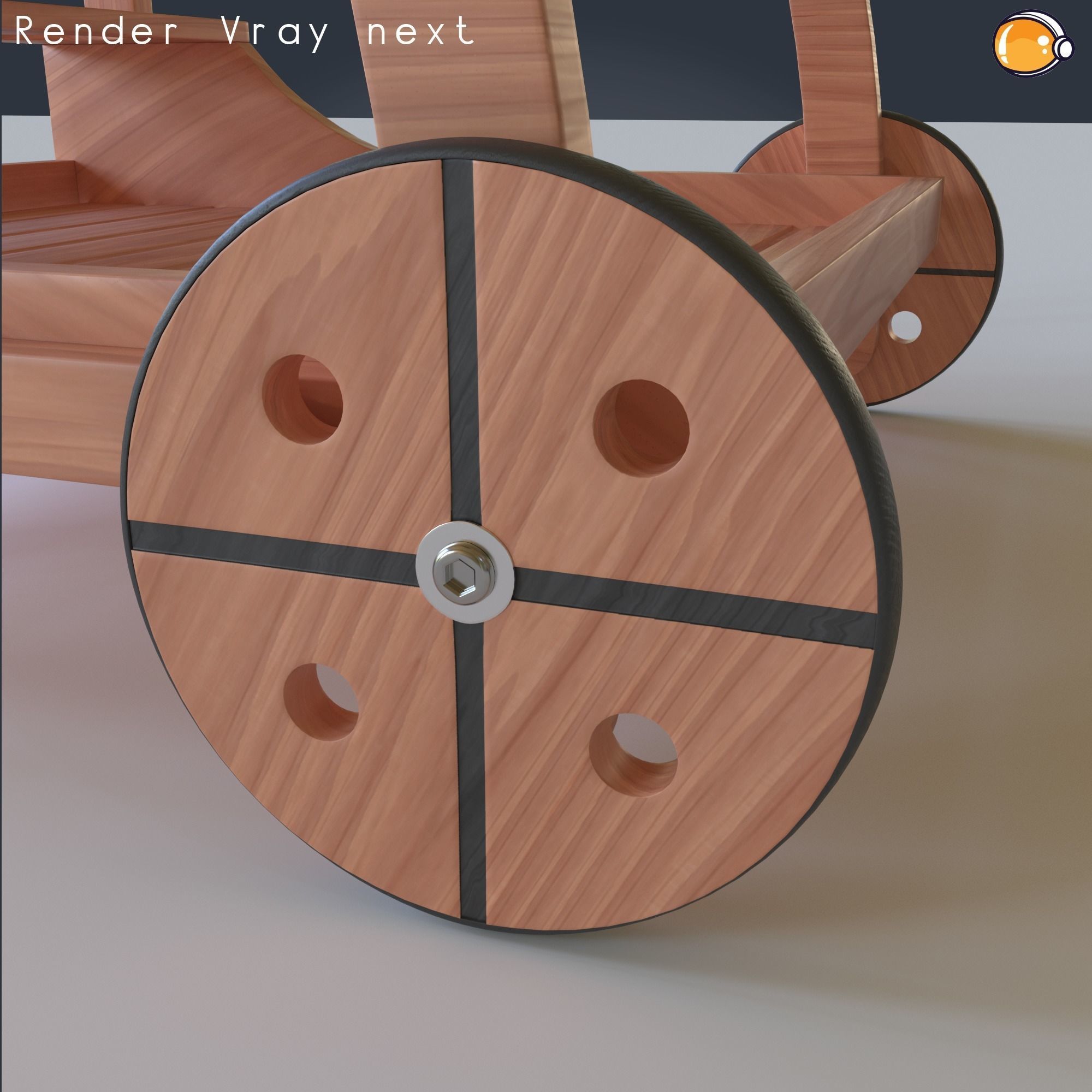 Bar Serving Cart 02 PBR 3D MODEL 3D model_6