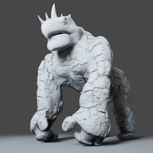 Gorilla Turtle Monster - 3D Print Model 3D print model