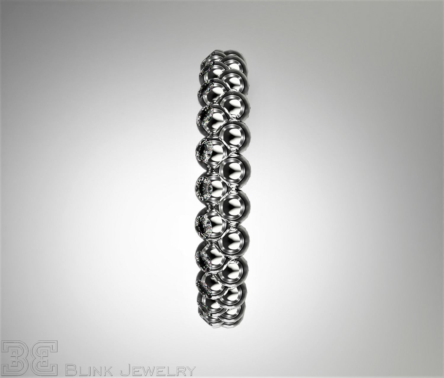 diamond eternity ring unique design wedding rings package 3D print model_12