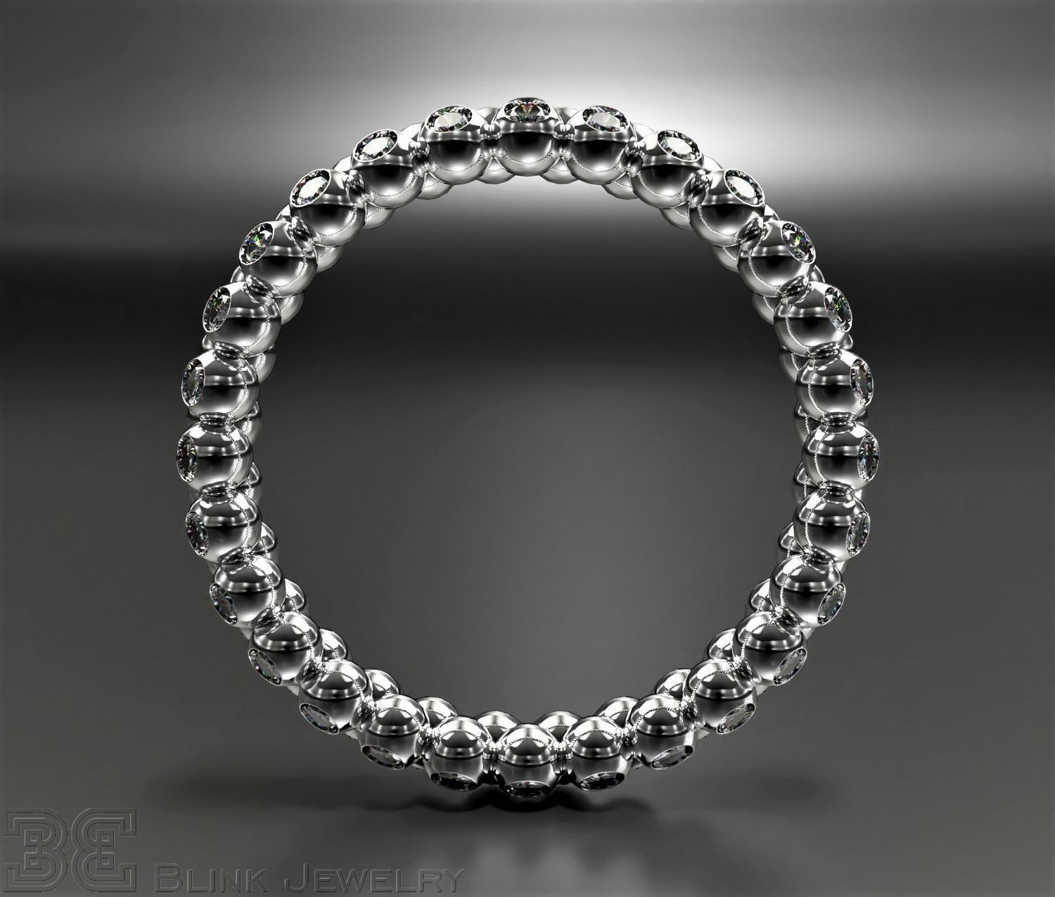 diamond eternity ring unique design wedding rings package 3D print model_18