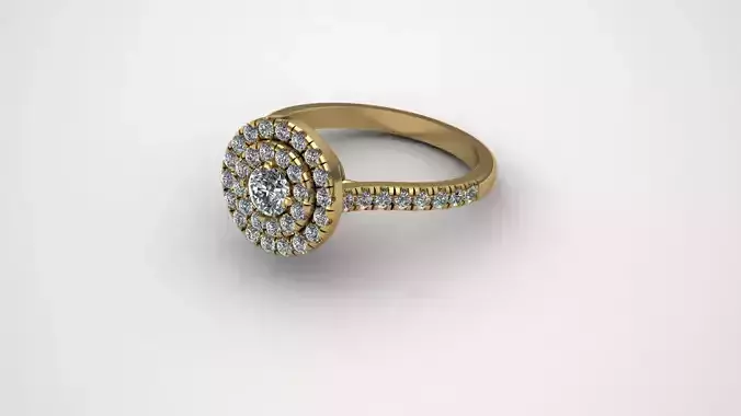 Fancy Woman Diamond Ring 3D print model stl 3dm