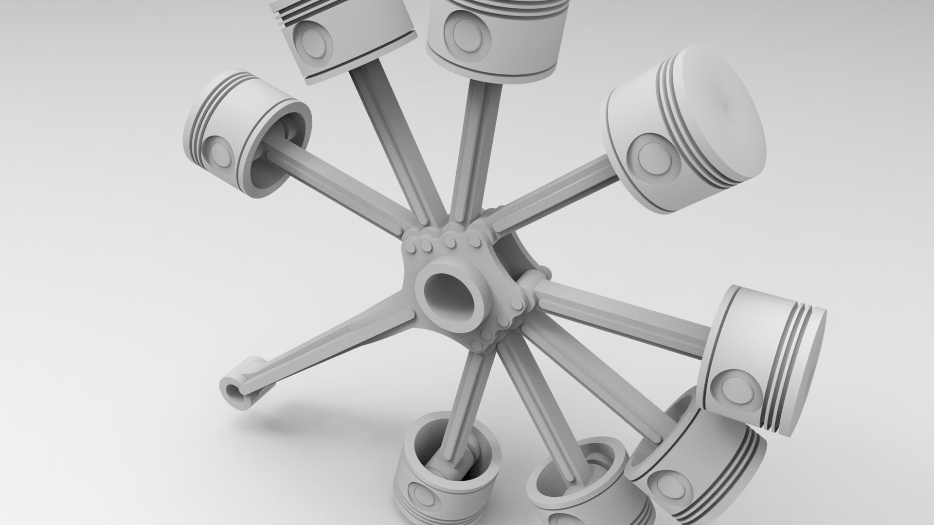 engine radial 3D model_1