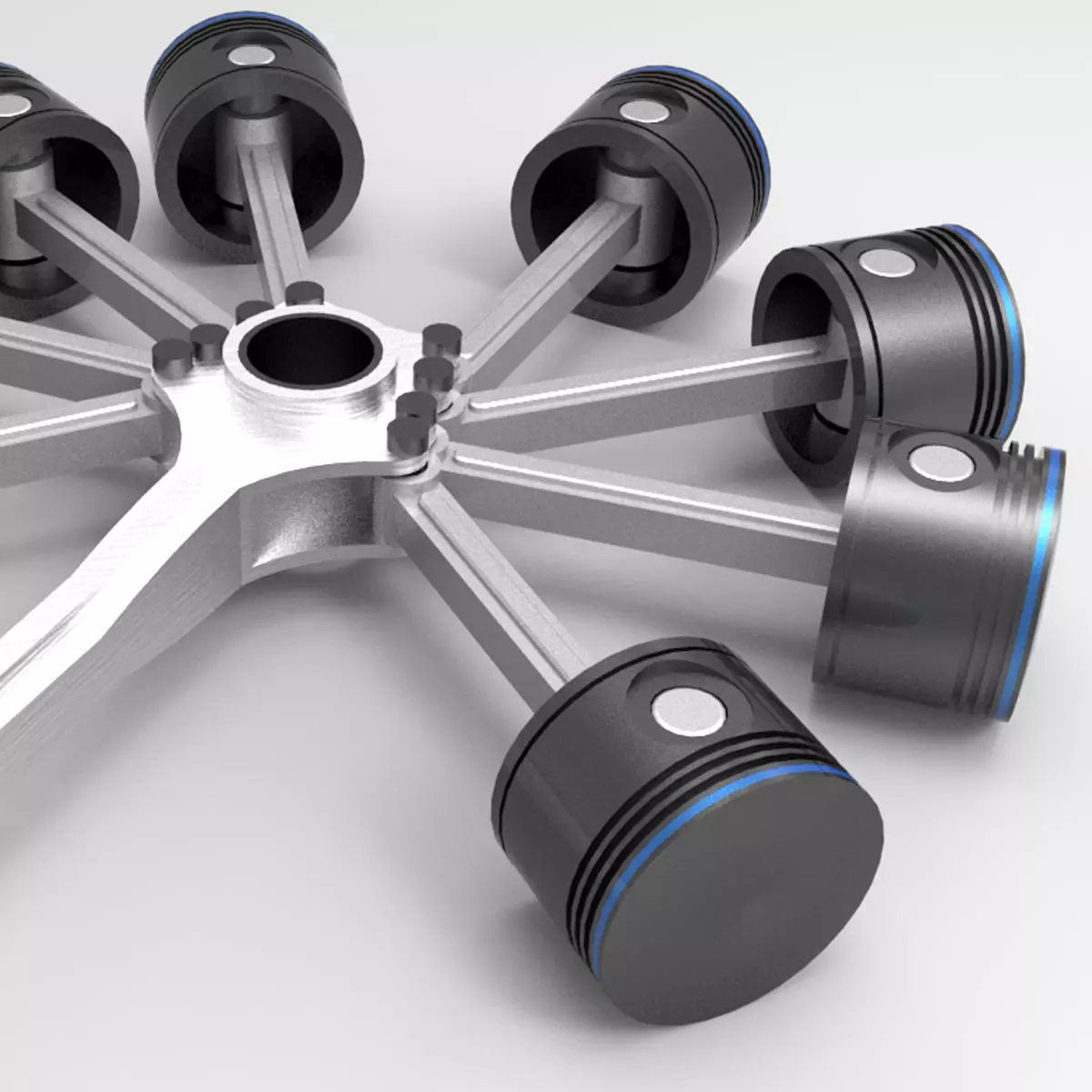 engine radial 3D model_0