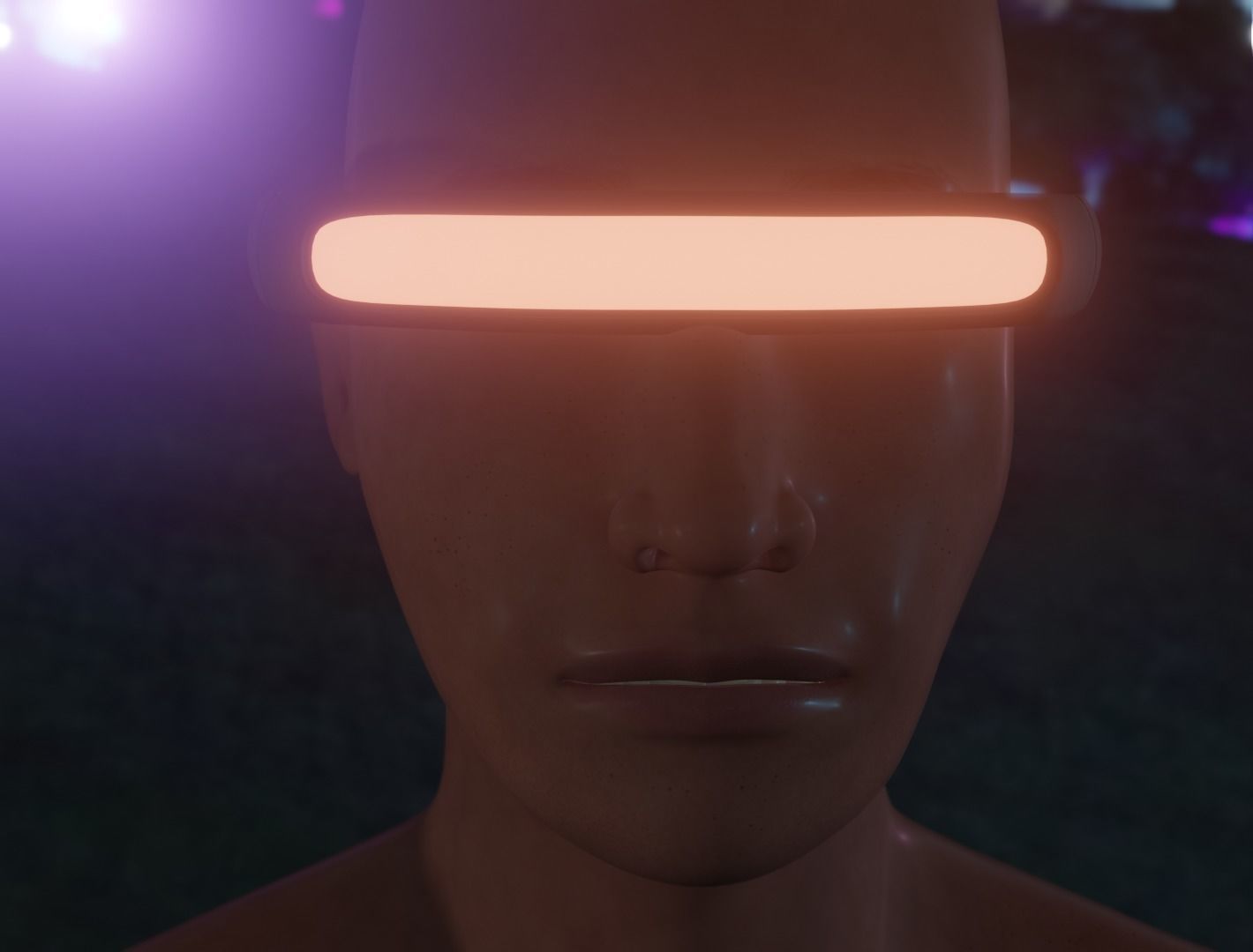 Scifi Glasses Mono Lens Free low-poly 3D model_5