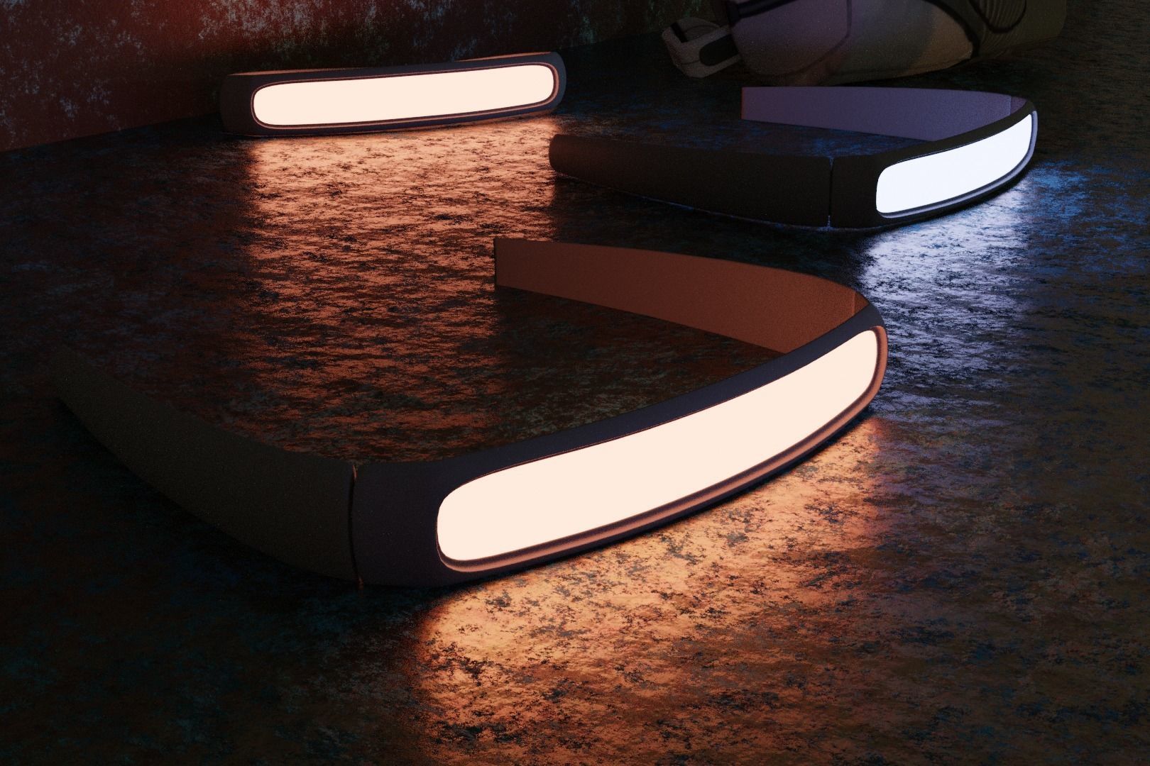 Scifi Glasses Mono Lens Free low-poly 3D model_2