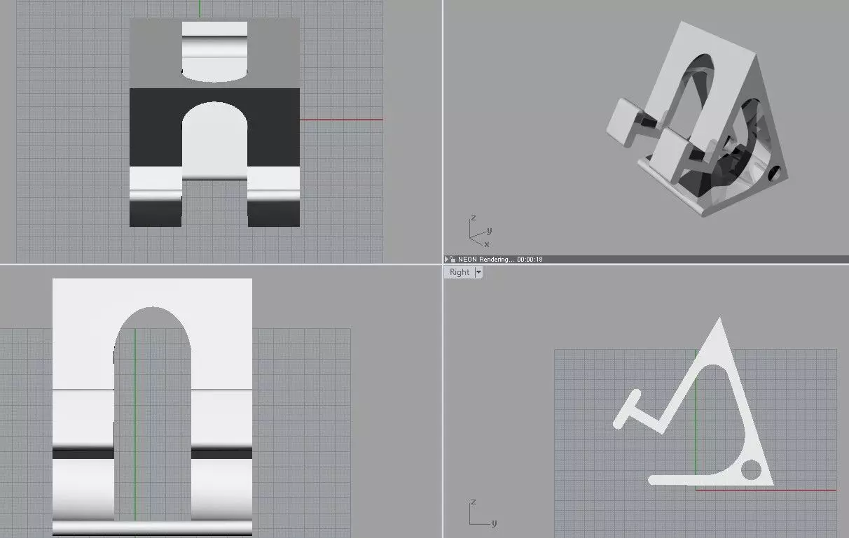 Phone holder 60degrees 3D print model