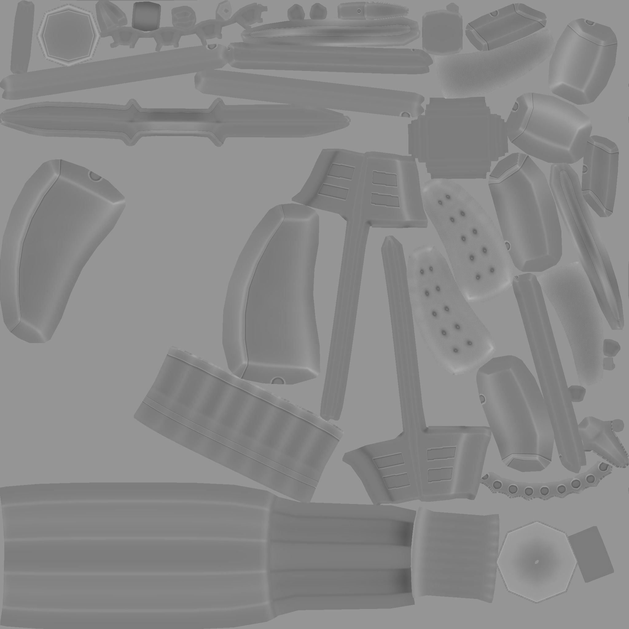 SciFi Golden Revolver - Luxury Gun - Weaponry Low-poly 3D model_27