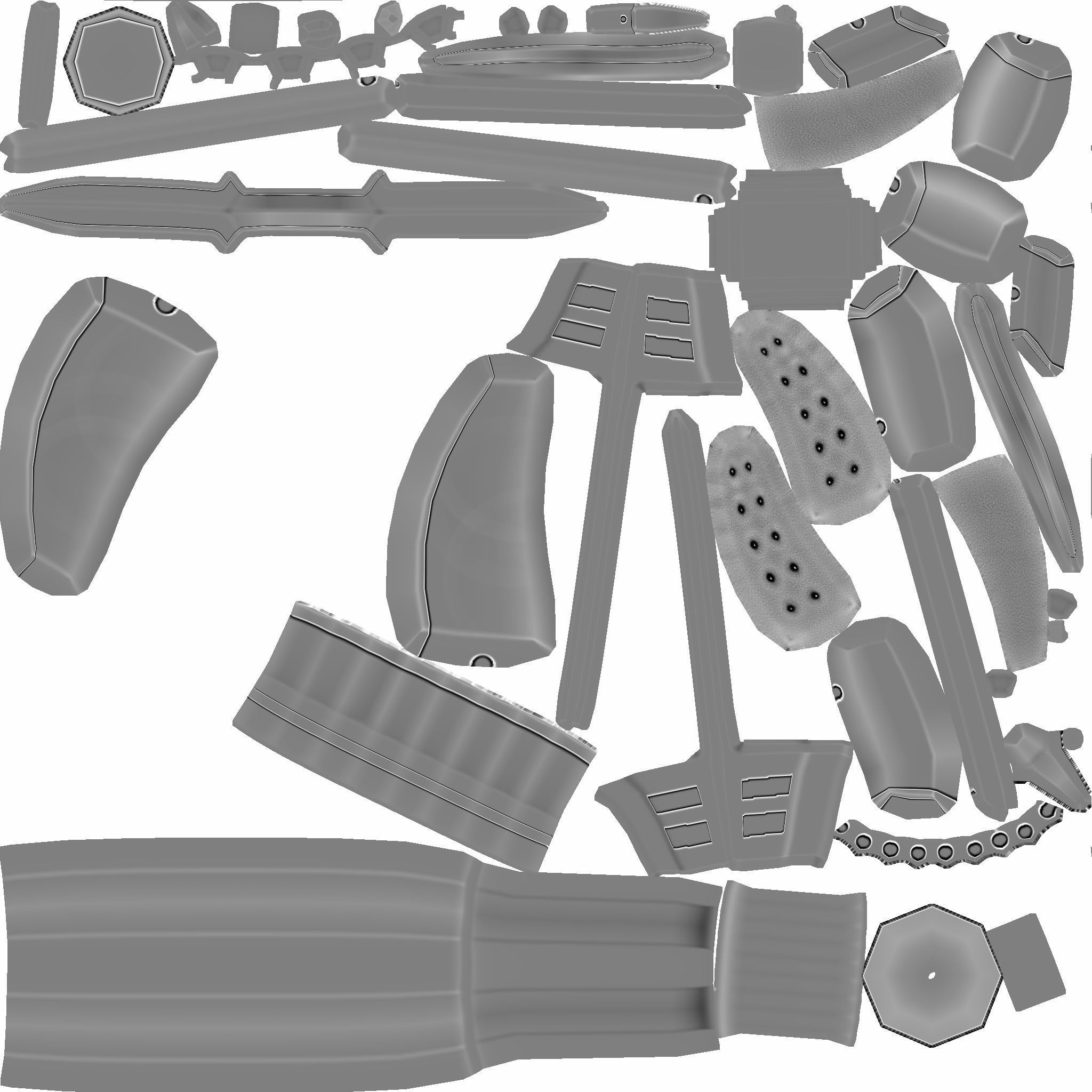 SciFi Golden Revolver - Luxury Gun - Weaponry Low-poly 3D model_25