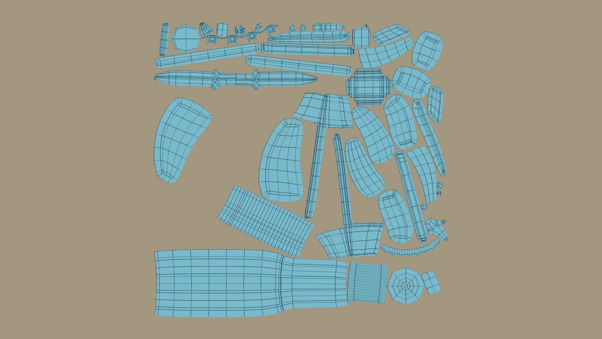 SciFi Golden Revolver - Luxury Gun - Weaponry Low-poly 3D model_21