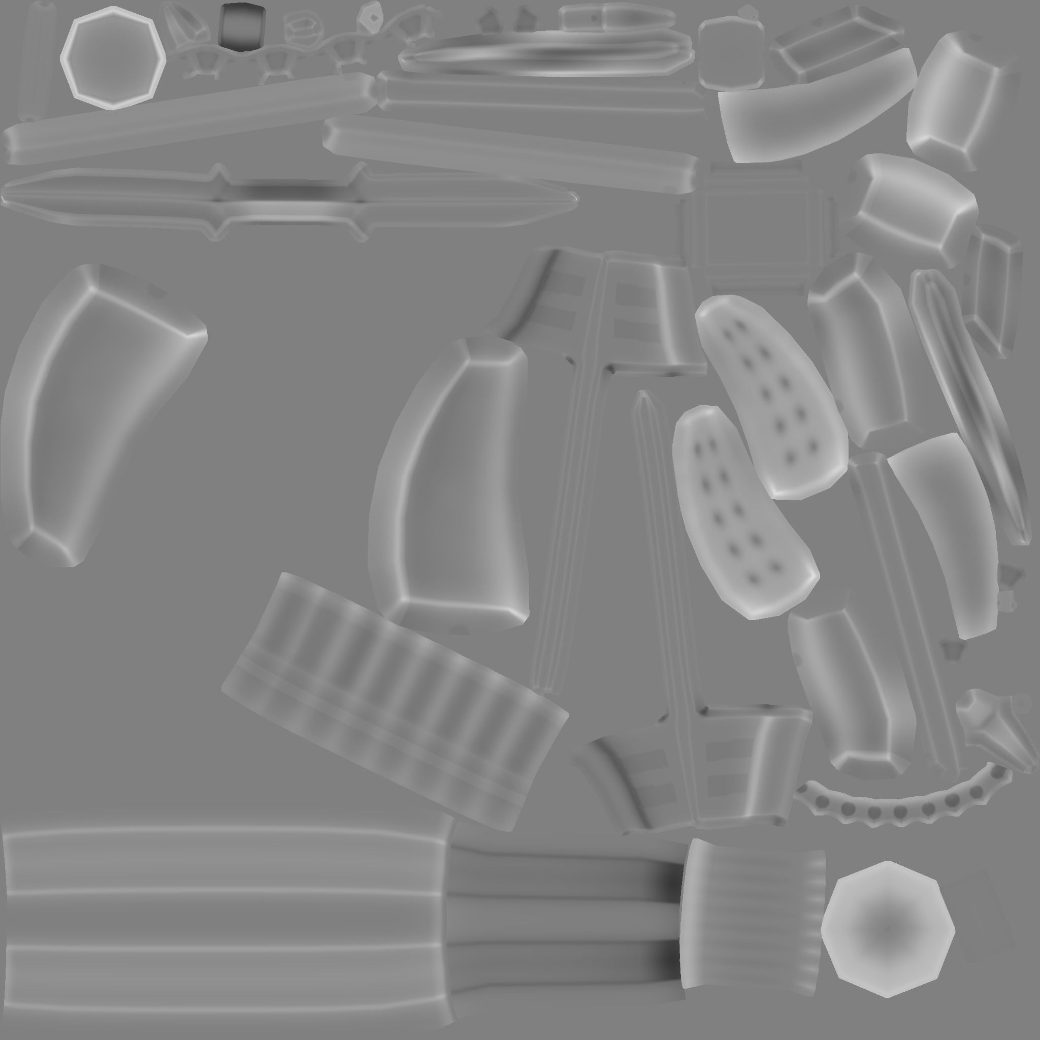 SciFi Golden Revolver - Luxury Gun - Weaponry Low-poly 3D model_26