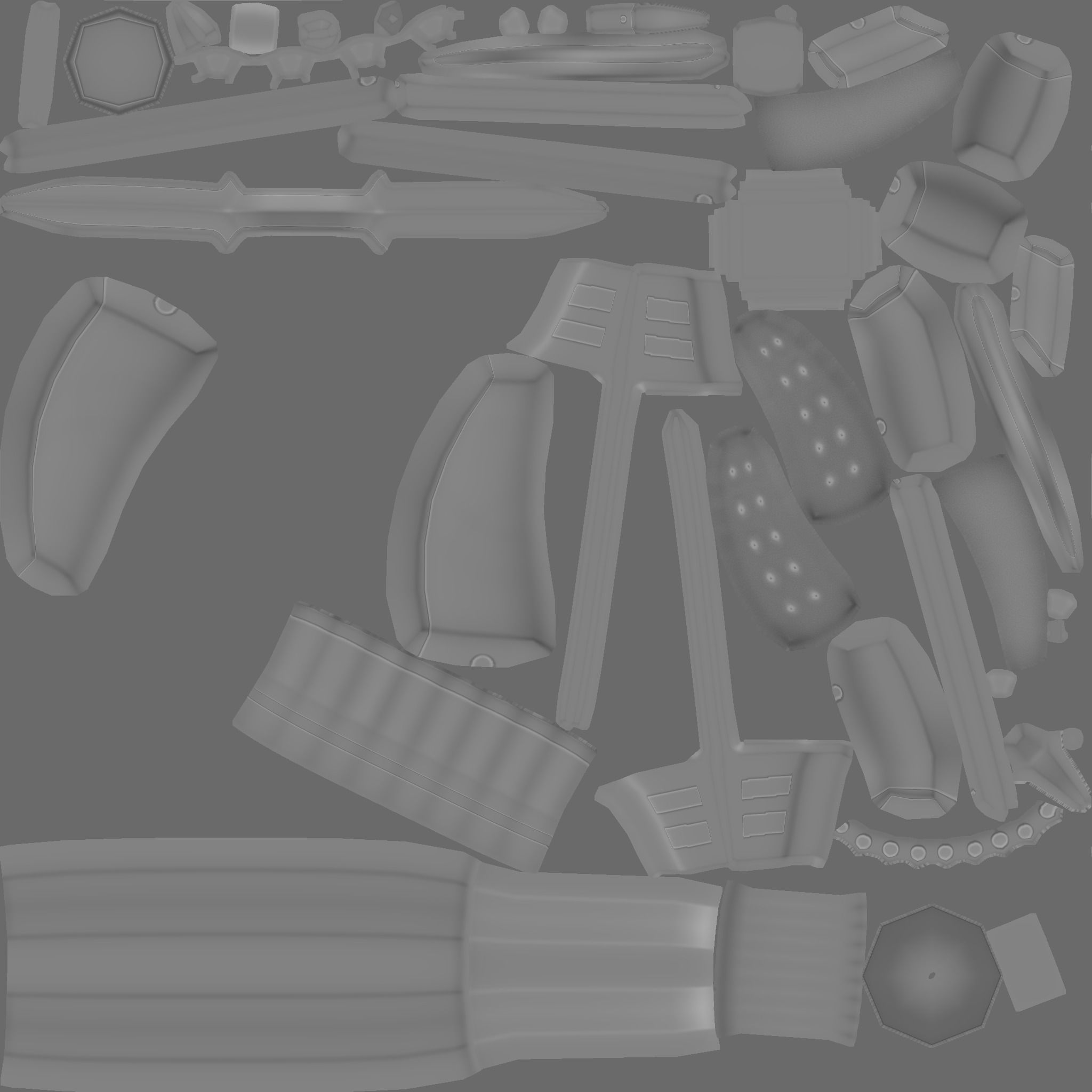 SciFi Golden Revolver - Luxury Gun - Weaponry Low-poly 3D model_29