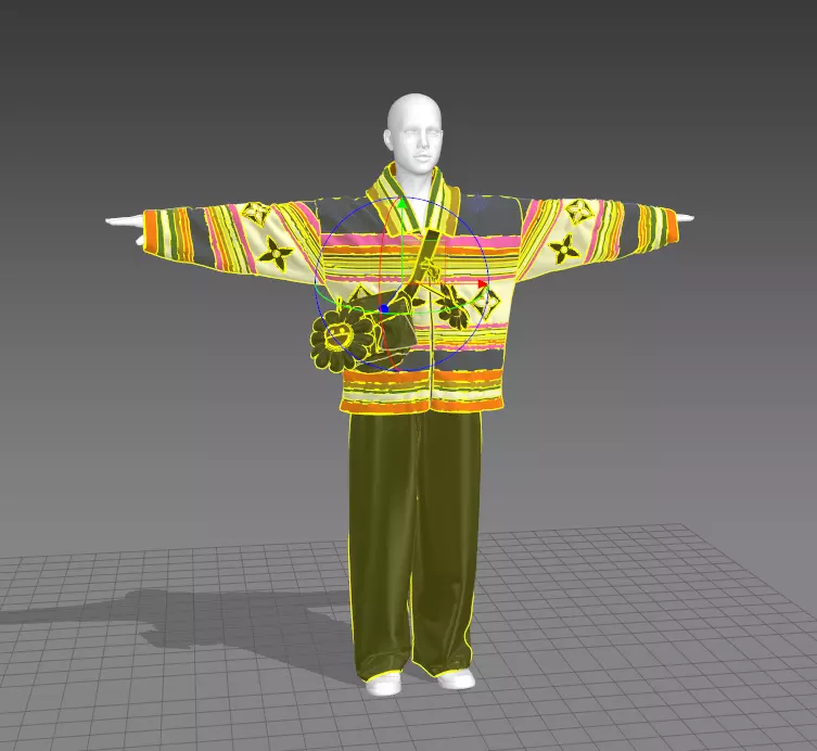 3d Louis Vuitton Jacket TakashiPom Bag Hype Fashion Clothing  3D model_0