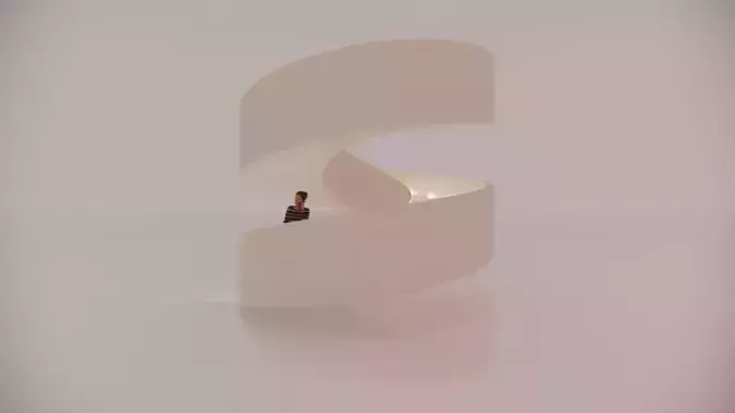 spiral ramp 3D model