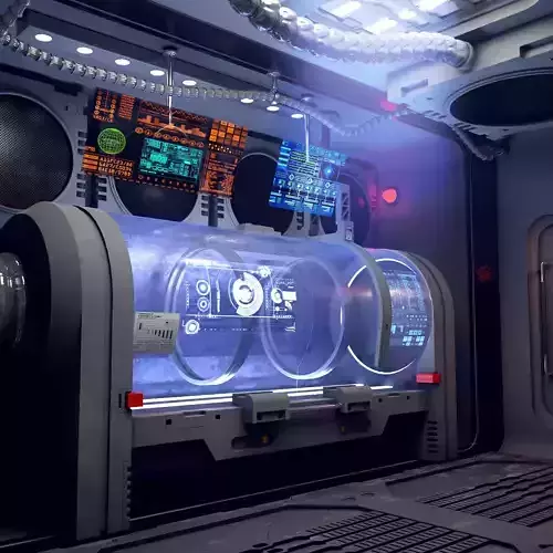 sci - fi resuscitation capsule 3D model