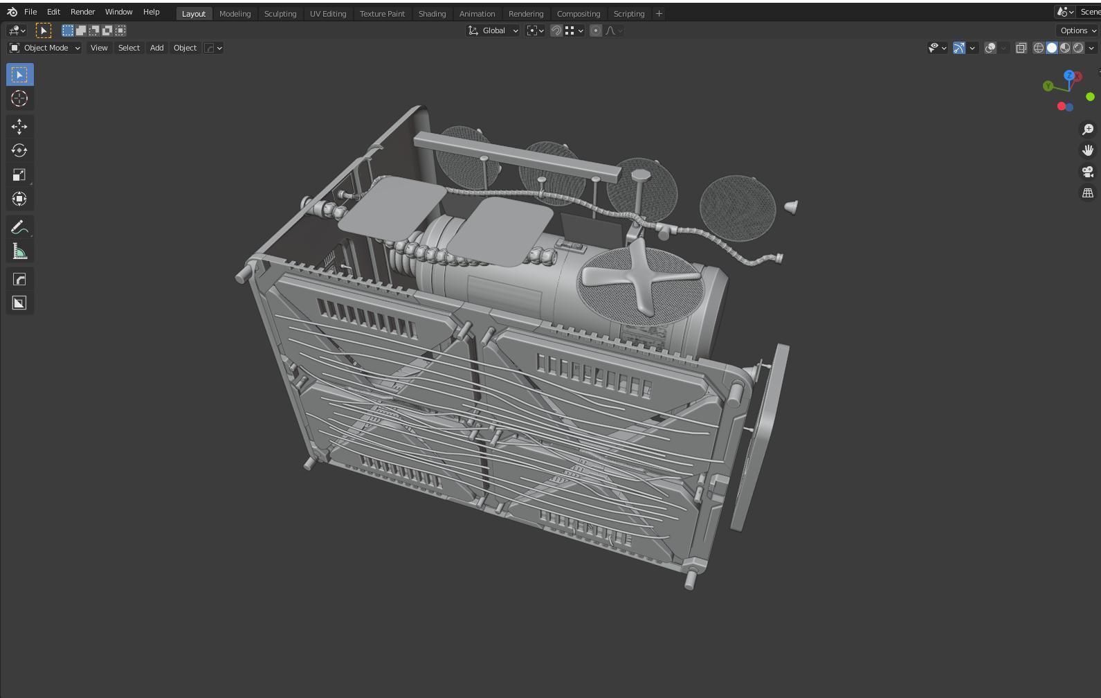 sci - fi resuscitation capsule 3D model_8