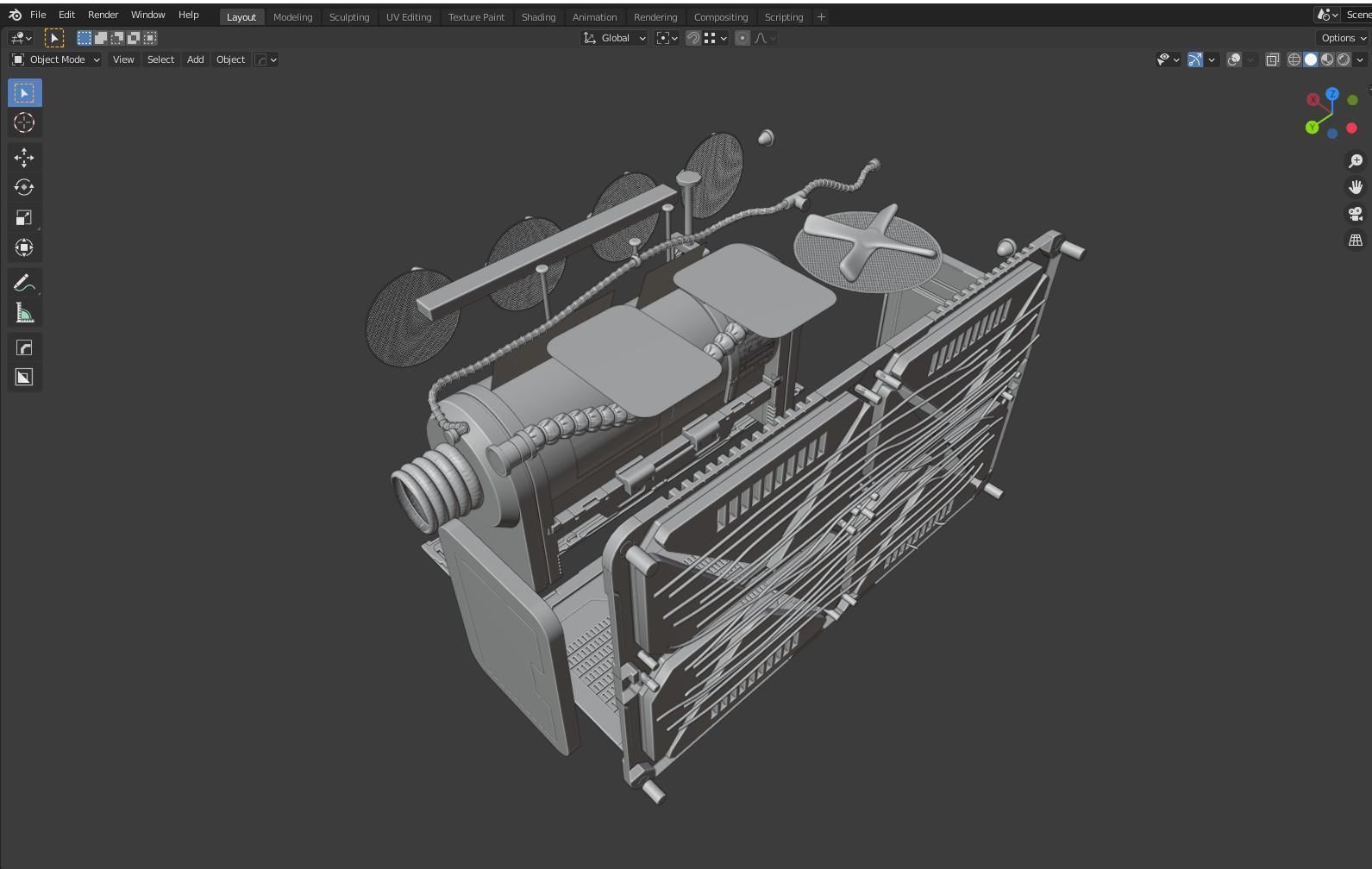 sci - fi resuscitation capsule 3D model_7