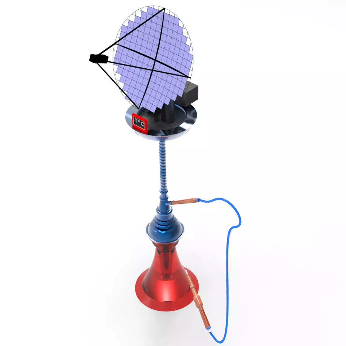 chicha 3d hookah lamp 3D model_0