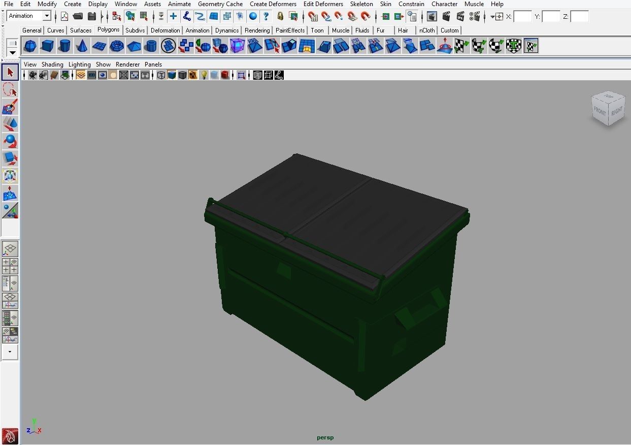 Garbage Dumpster 3D model_7