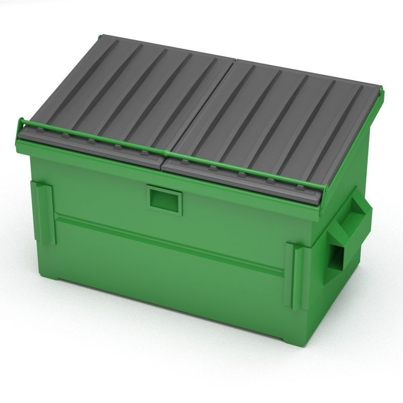 Garbage Dumpster 3D model_3