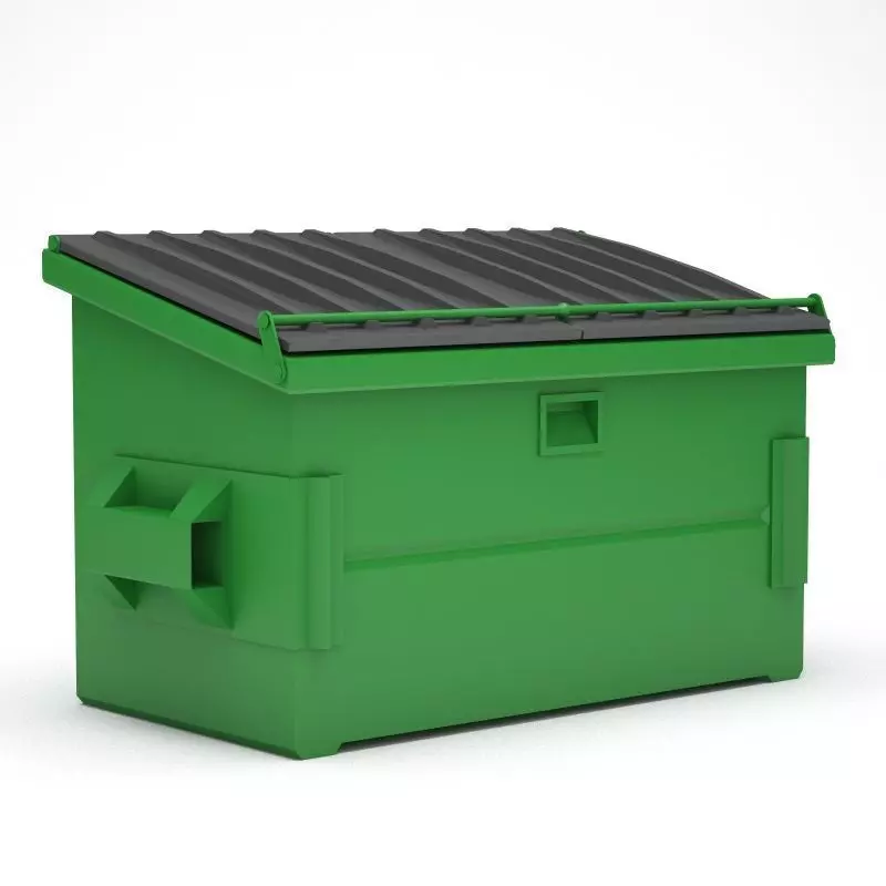 Garbage Dumpster 3D model_0