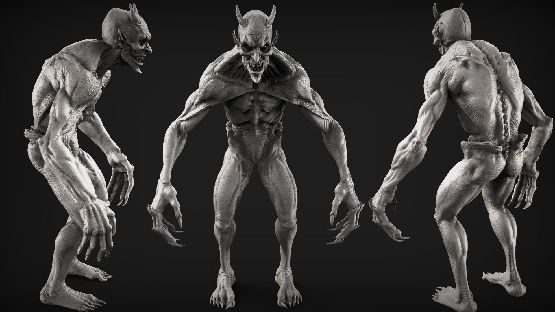 Demons High Poly Sculpts Bundle 2 3D model_34