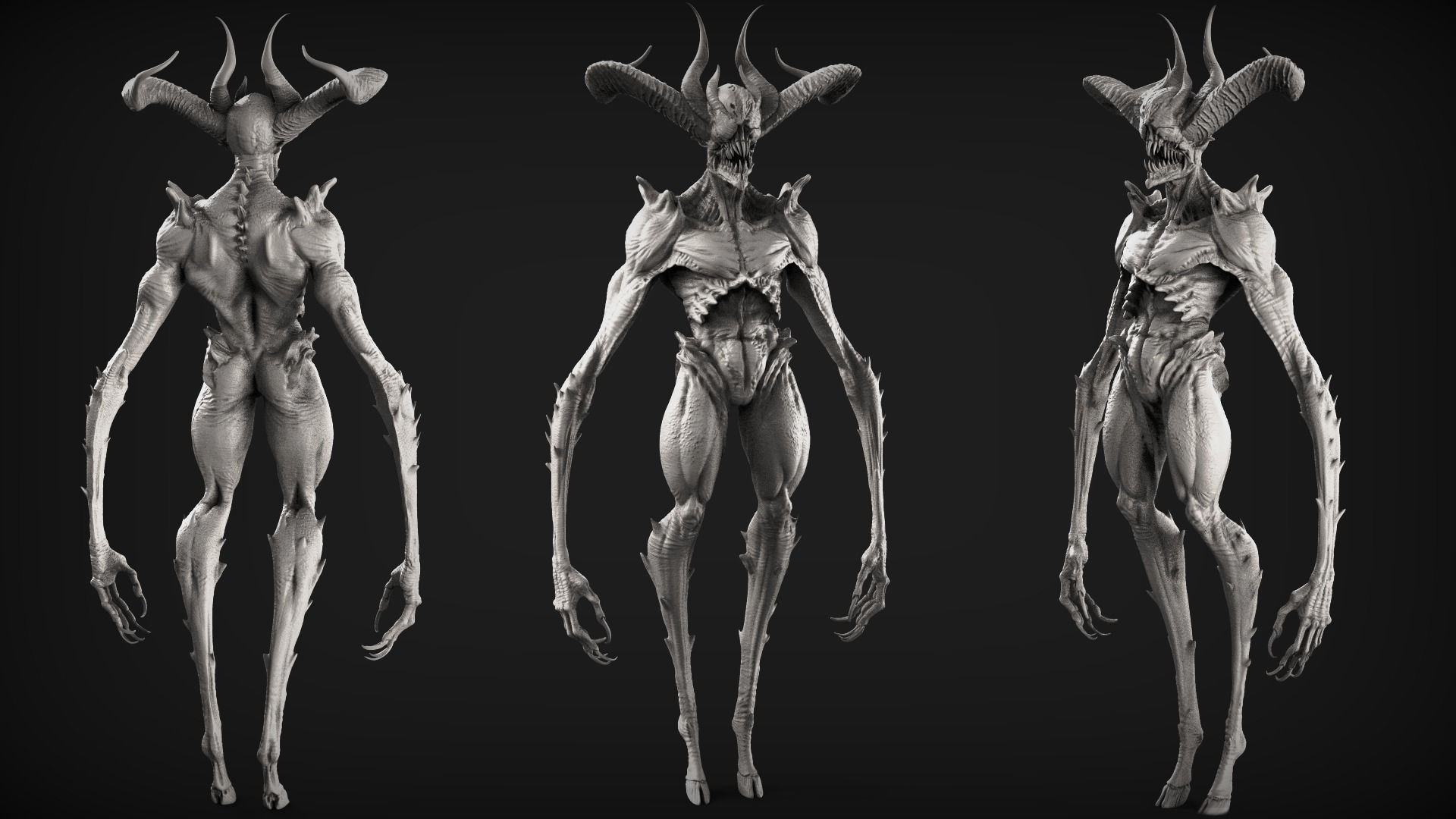 Demons High Poly Sculpts Bundle 2 3D model_2