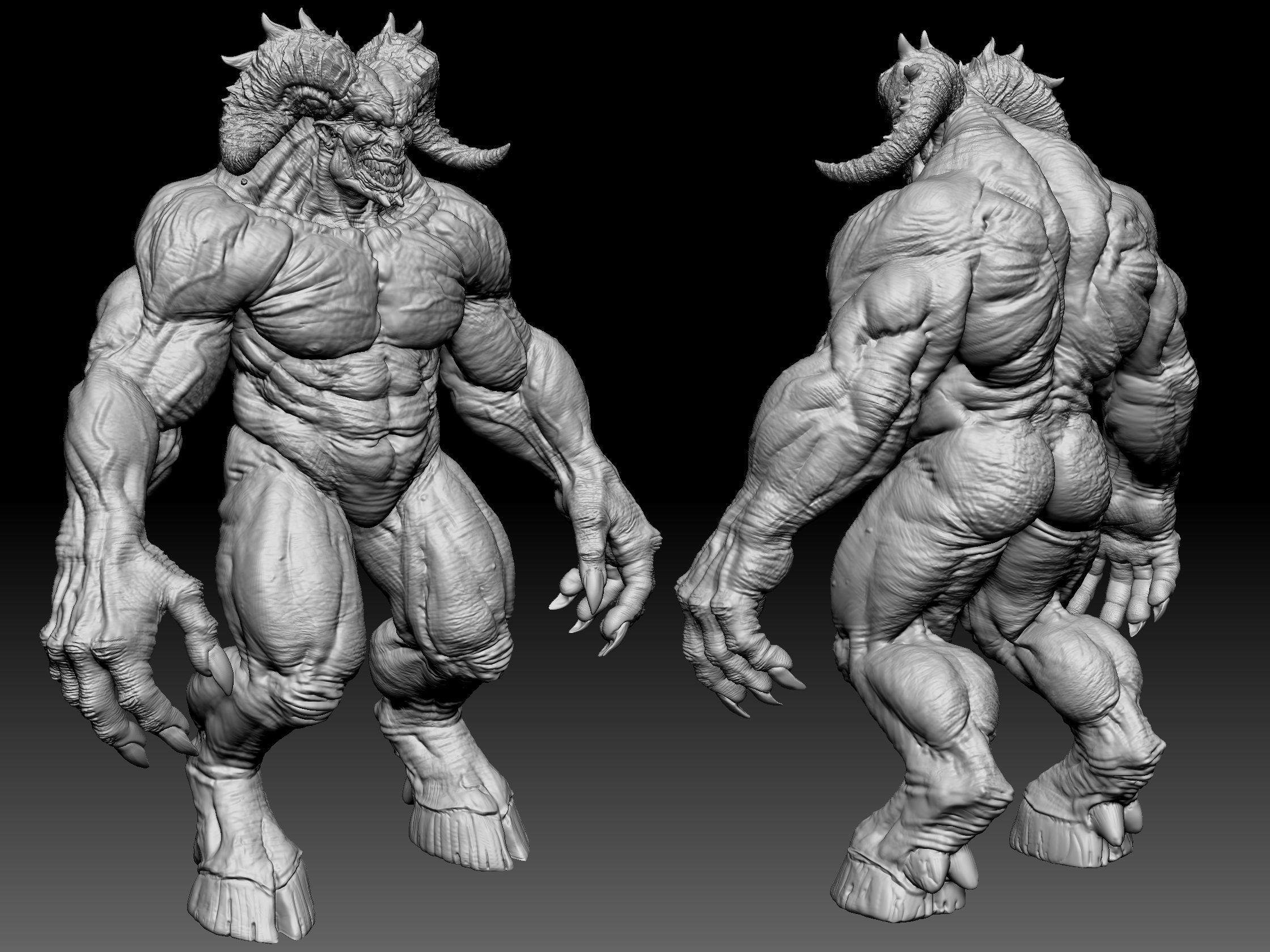 Demons High Poly Sculpts Bundle 2 3D model_42