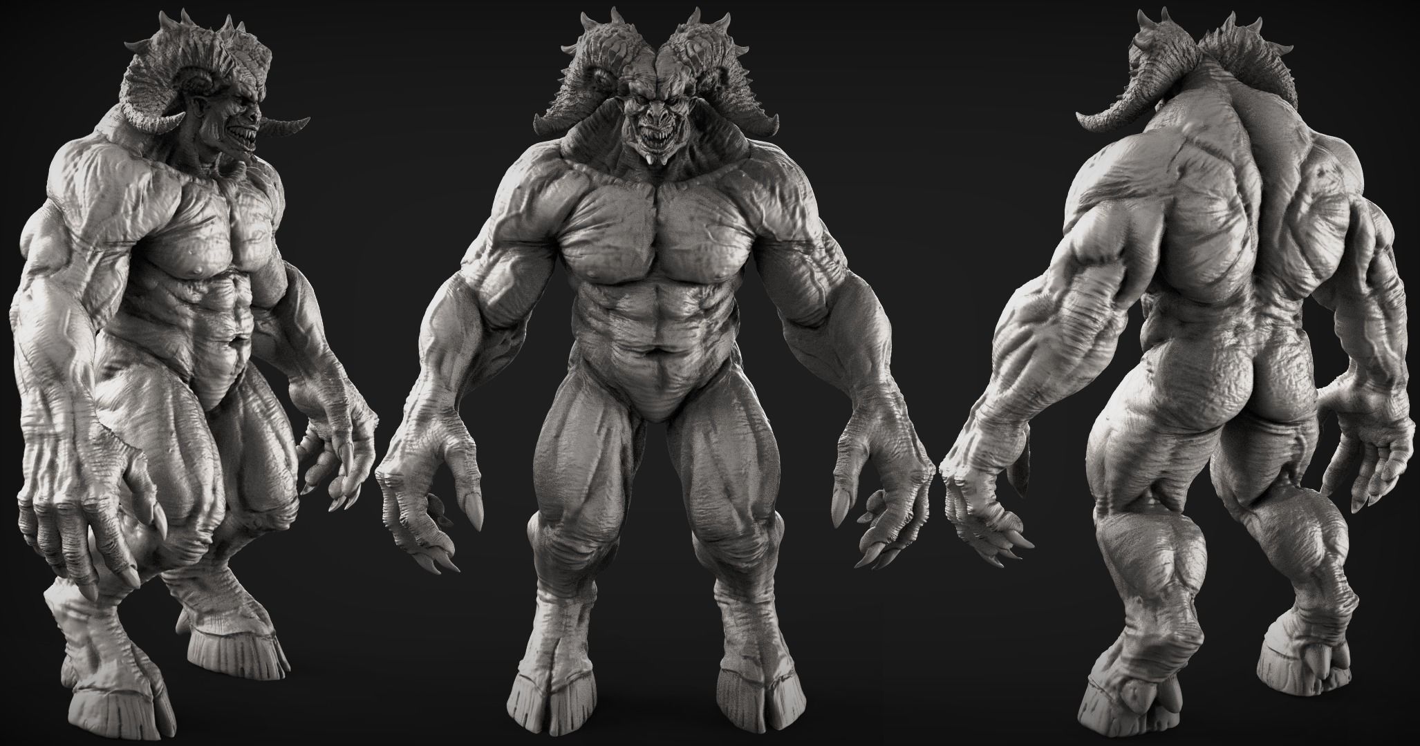 Demons High Poly Sculpts Bundle 2 3D model_37