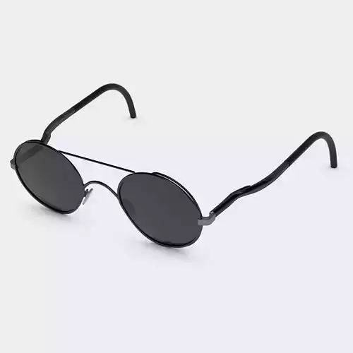 Sunglass round sunglasses hi-res 3D model