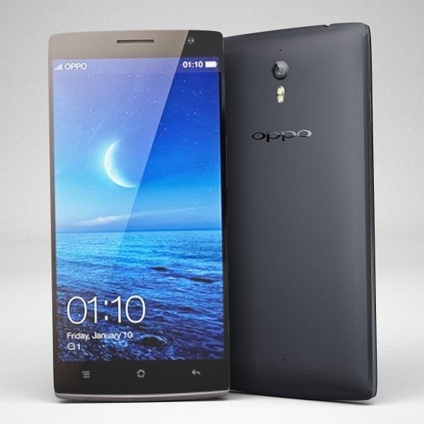 Oppo Find 7 and 7A White and Black 3D model_1