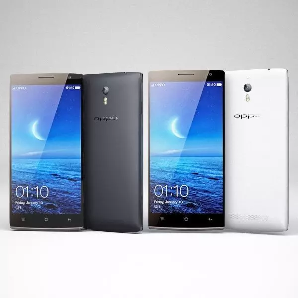 Oppo Find 7 and 7A White and Black 3D model_0