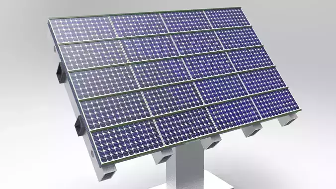 photovoltaic solar panel 3D model