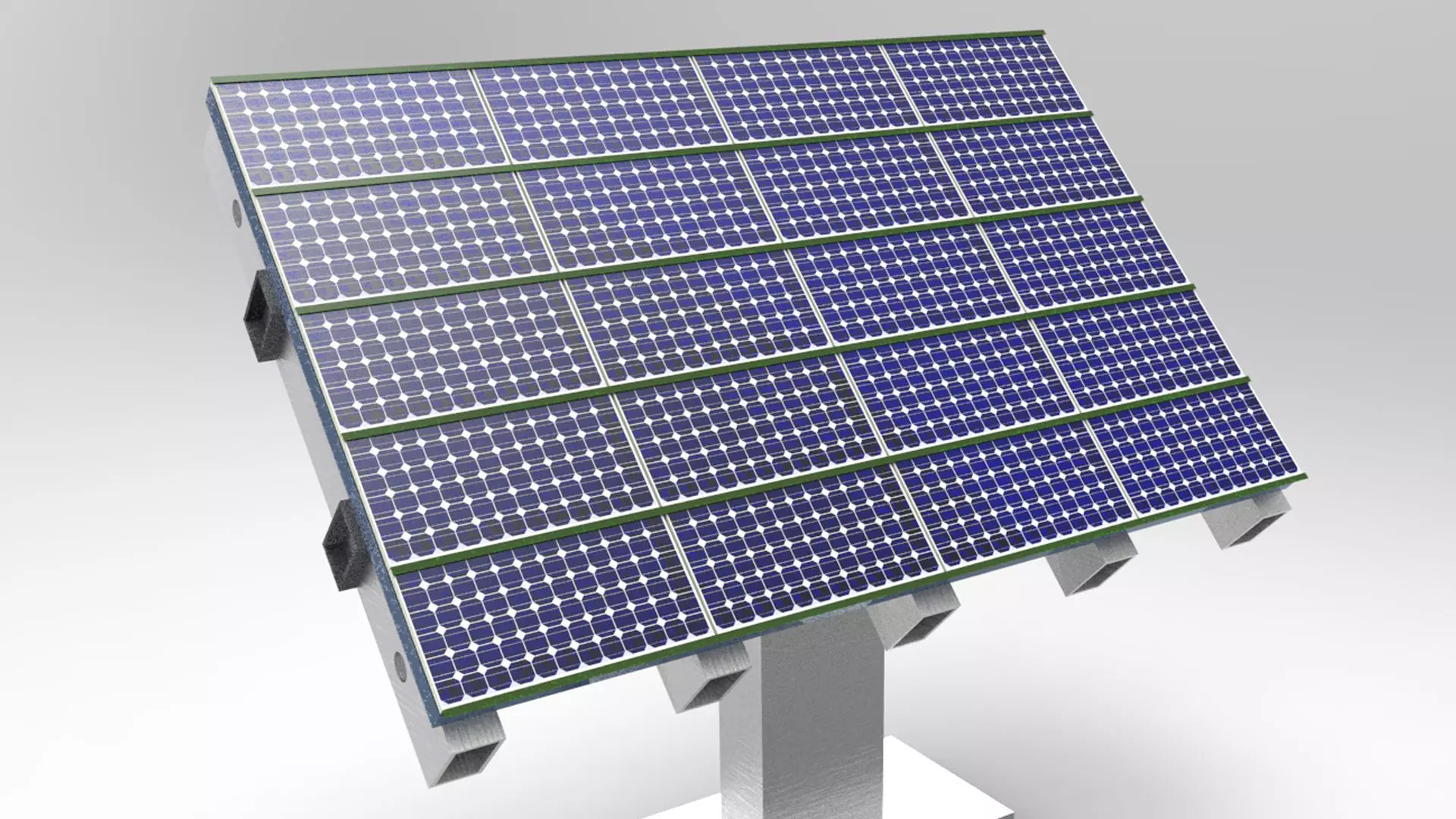 photovoltaic solar panel 3D model