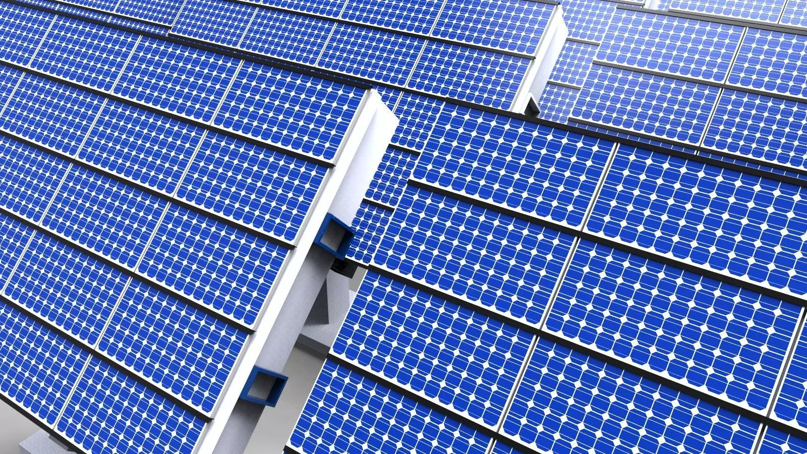 photovoltaic plant 3D model