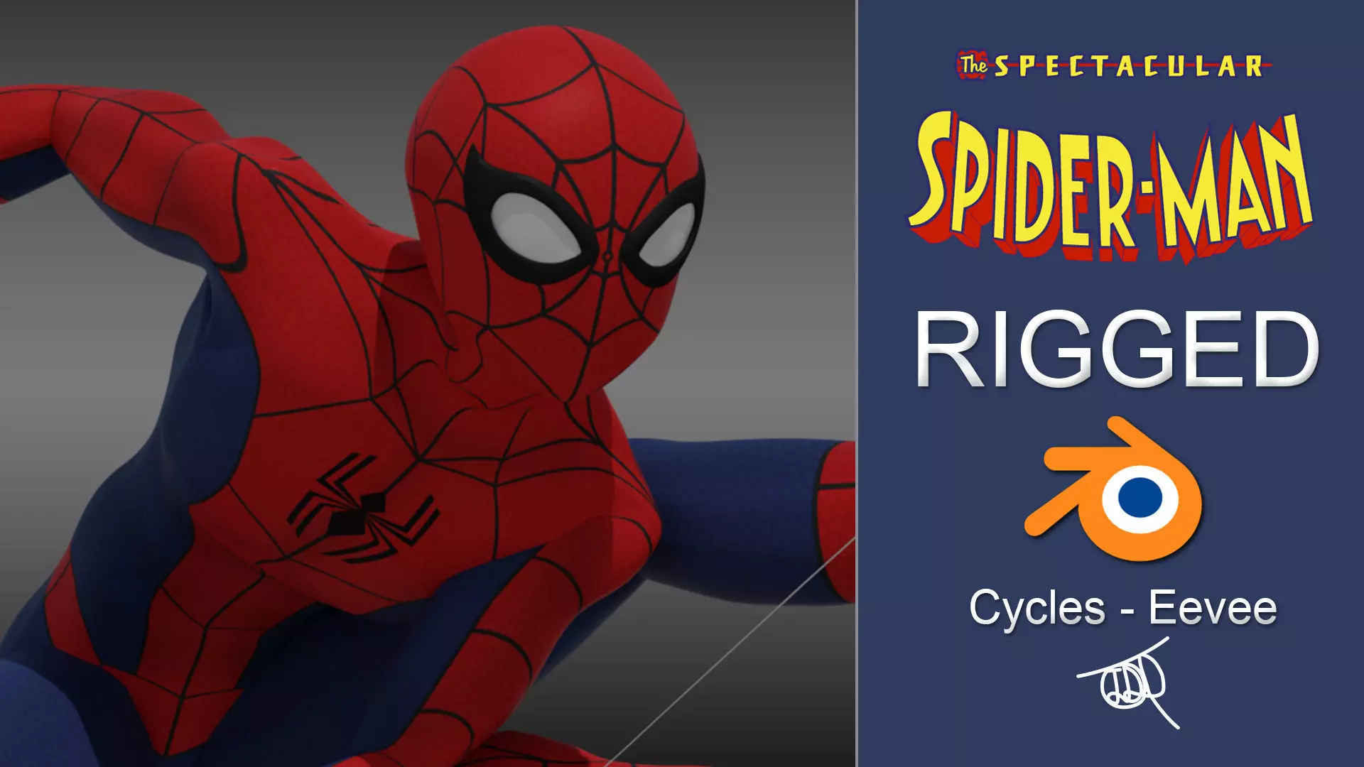 Spectacular Spider - Man Low-poly 3D model_0