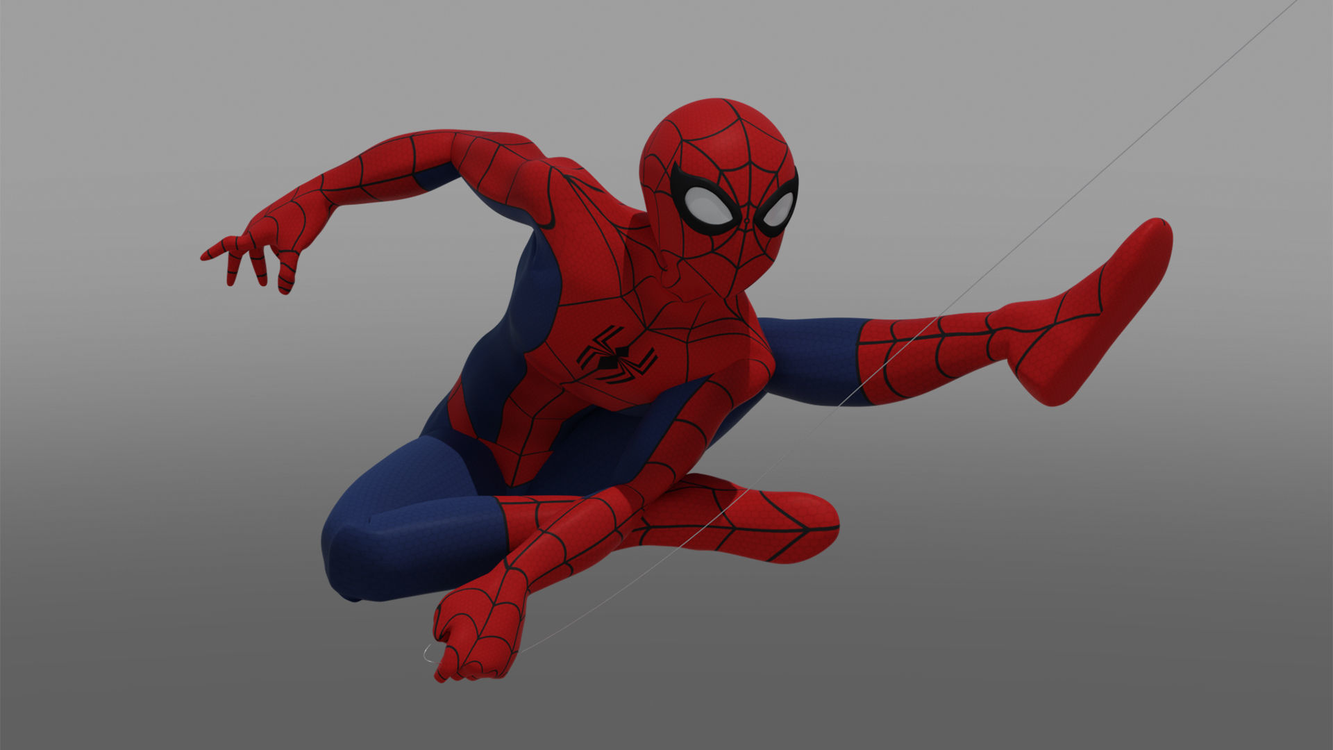 Spectacular Spider - Man Low-poly 3D model_3