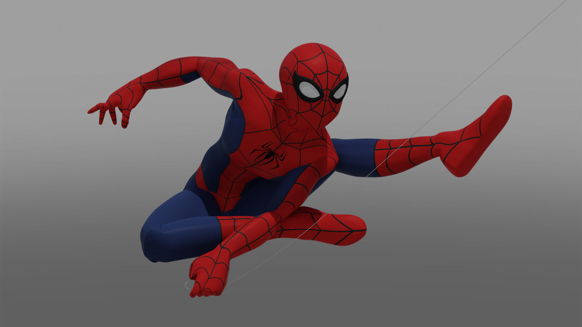 Spectacular Spider - Man Low-poly 3D model_4