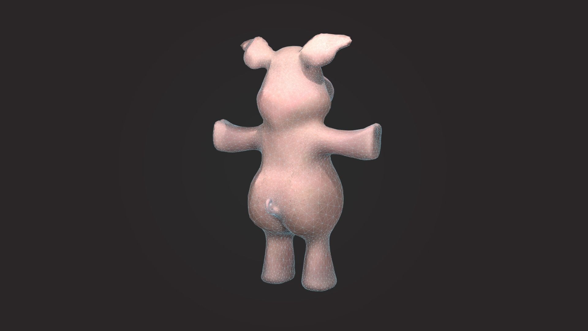 Cartoon Funny Pig  3D model_22